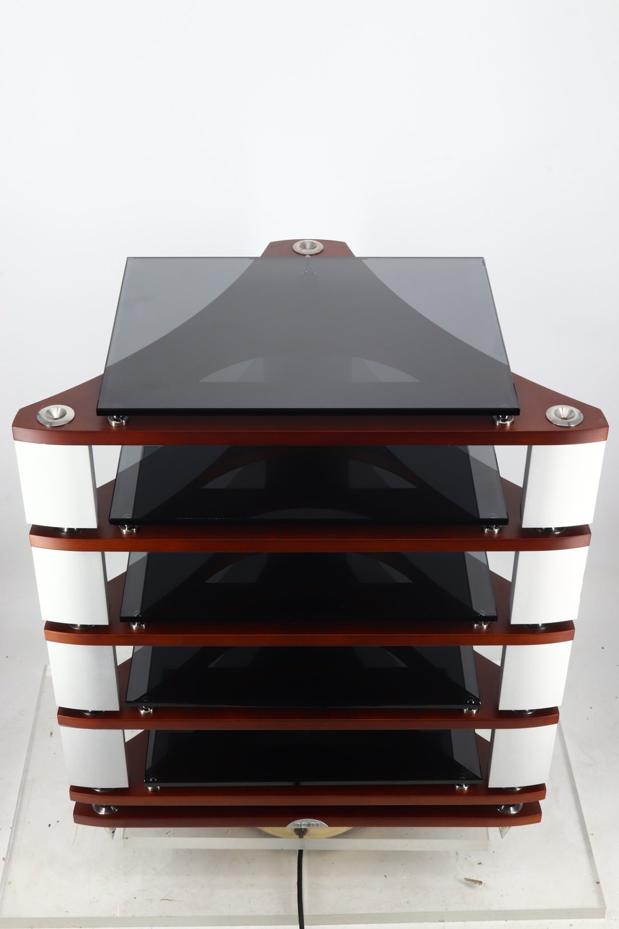 Naim Fraim Base & 4 Shelves Hifi Stand - Dark Cherry / Silver