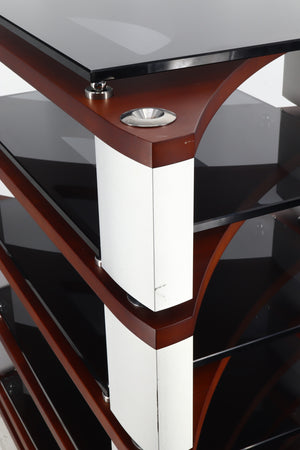 Naim Fraim Base & 4 Shelves Hifi Stand - Dark Cherry / Silver