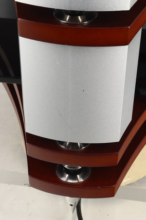Naim Fraim Base & 4 Shelves Hifi Stand - Dark Cherry / Silver