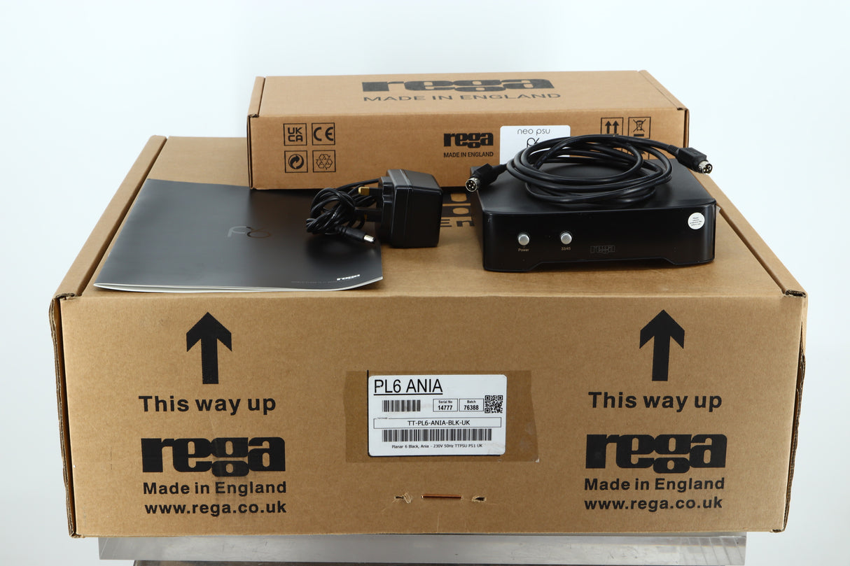 Rega Planar 6 Turntable / Ania MC Cartridge - Black