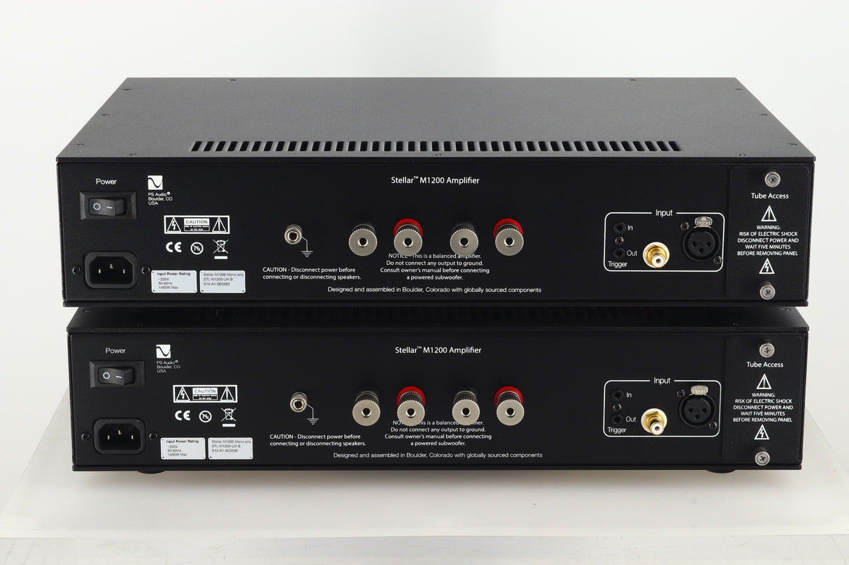 PS Audio Stellar M1200 Mono Power Amplifiers - Black
