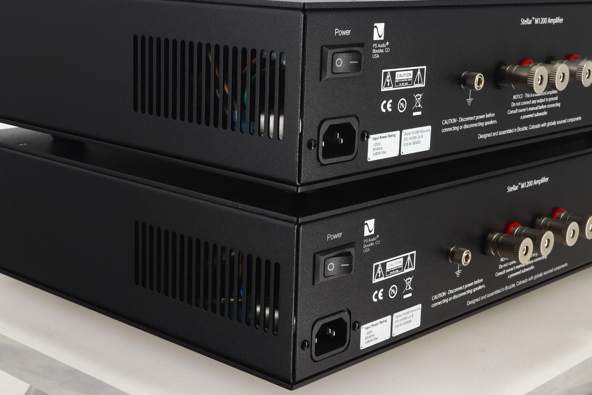PS Audio Stellar M1200 Mono Power Amplifiers - Black
