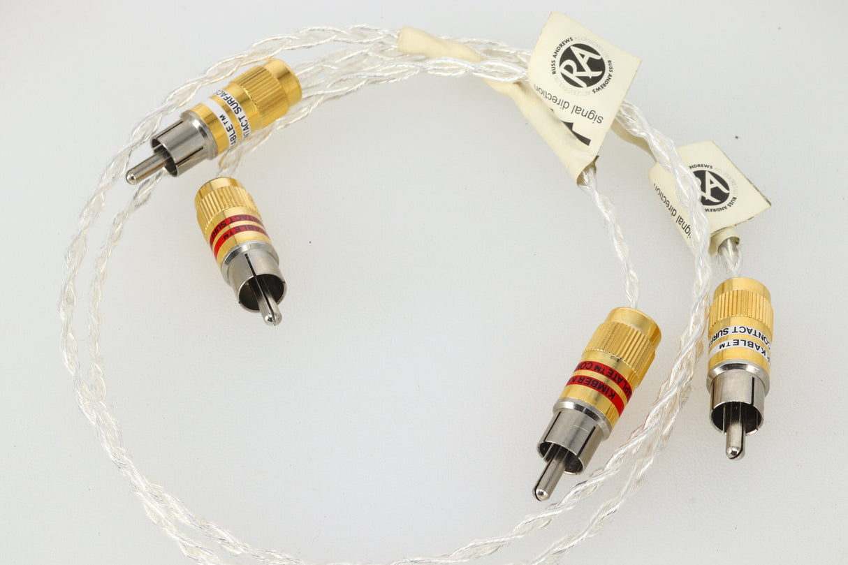 Kimber KCAG Silver Interconnect Cables RCA-RCA 0.5m