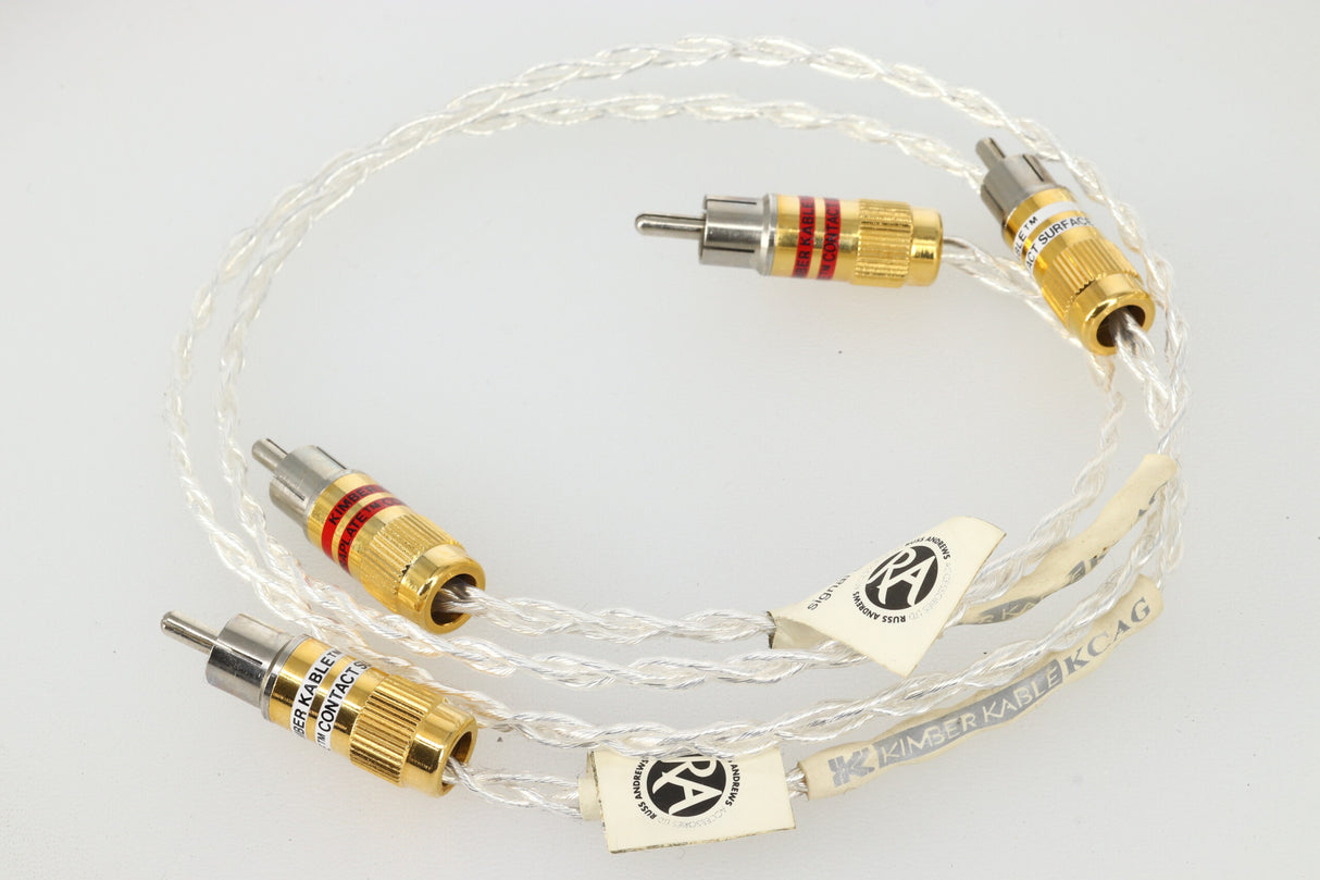Kimber KCAG Silver Interconnect Cables RCA-RCA 0.5m