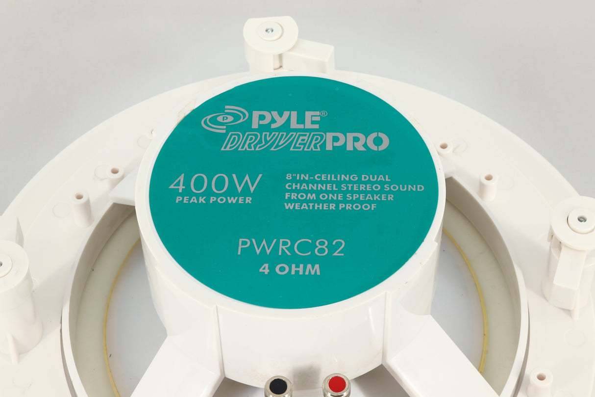 Pyle PWRC82 Dual Channel In-Ceiling/Wall Speaker - White