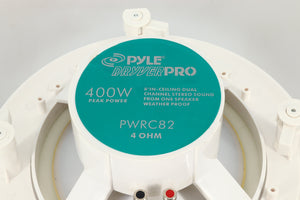 Pyle PWRC82 Dual Channel In-Ceiling/Wall Speaker - White