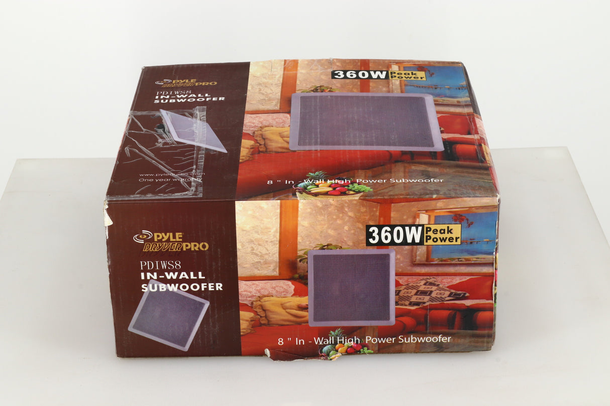 Pyle PDIWS8 In-Ceiling/Wall Subwoofer - White
