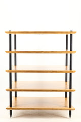 Quadraspire Q4 EVO 5 Shelf Hifi Support - Natural Bamboo / Black Legs