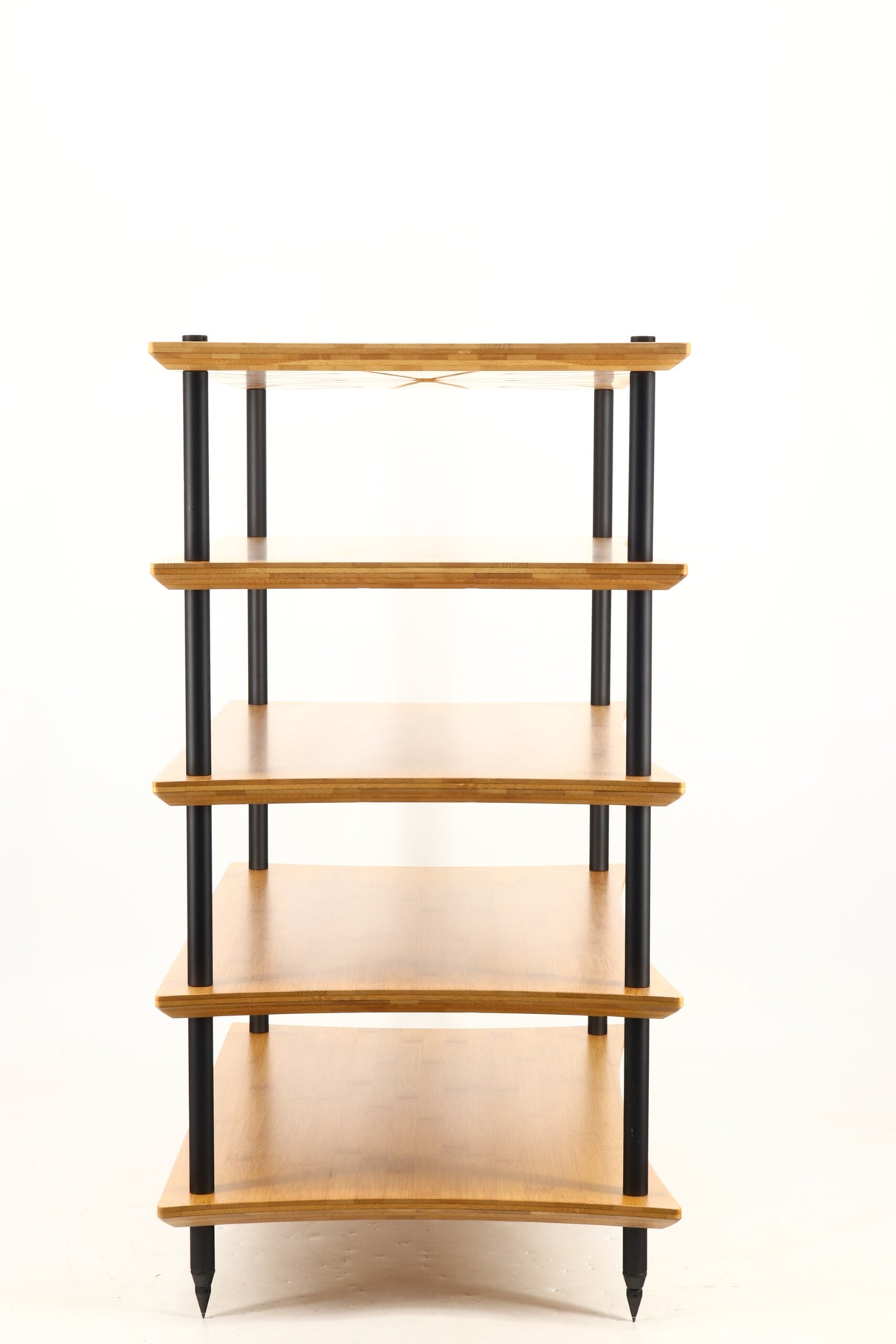 Quadraspire Q4 EVO 5 Shelf Hifi Support - Natural Bamboo / Black Legs