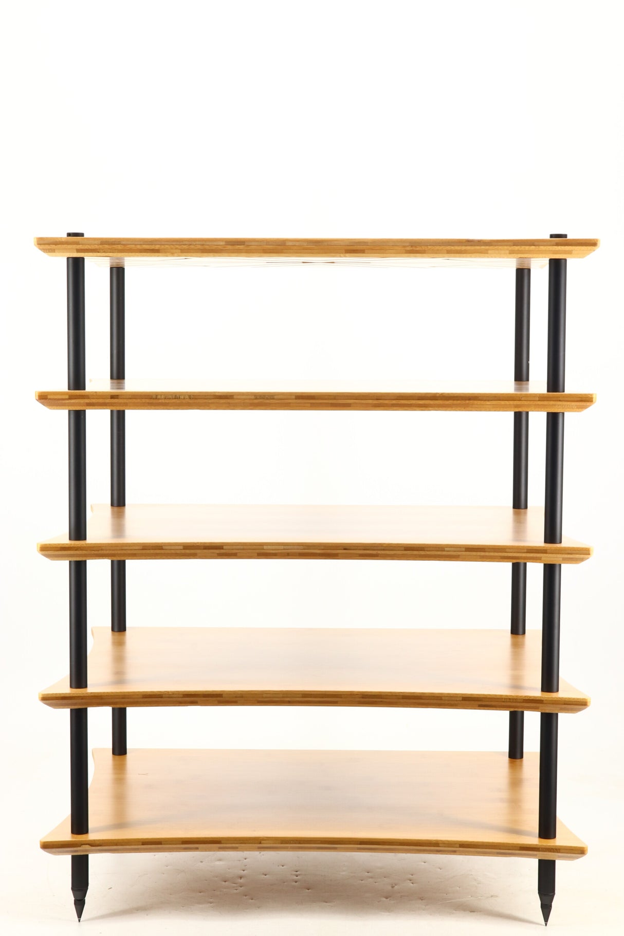 Quadraspire Q4 EVO 5 Shelf Hifi Support - Natural Bamboo / Black Legs