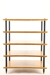 Quadraspire Q4 EVO 5 Shelf Hifi Support - Natural Bamboo / Black Legs