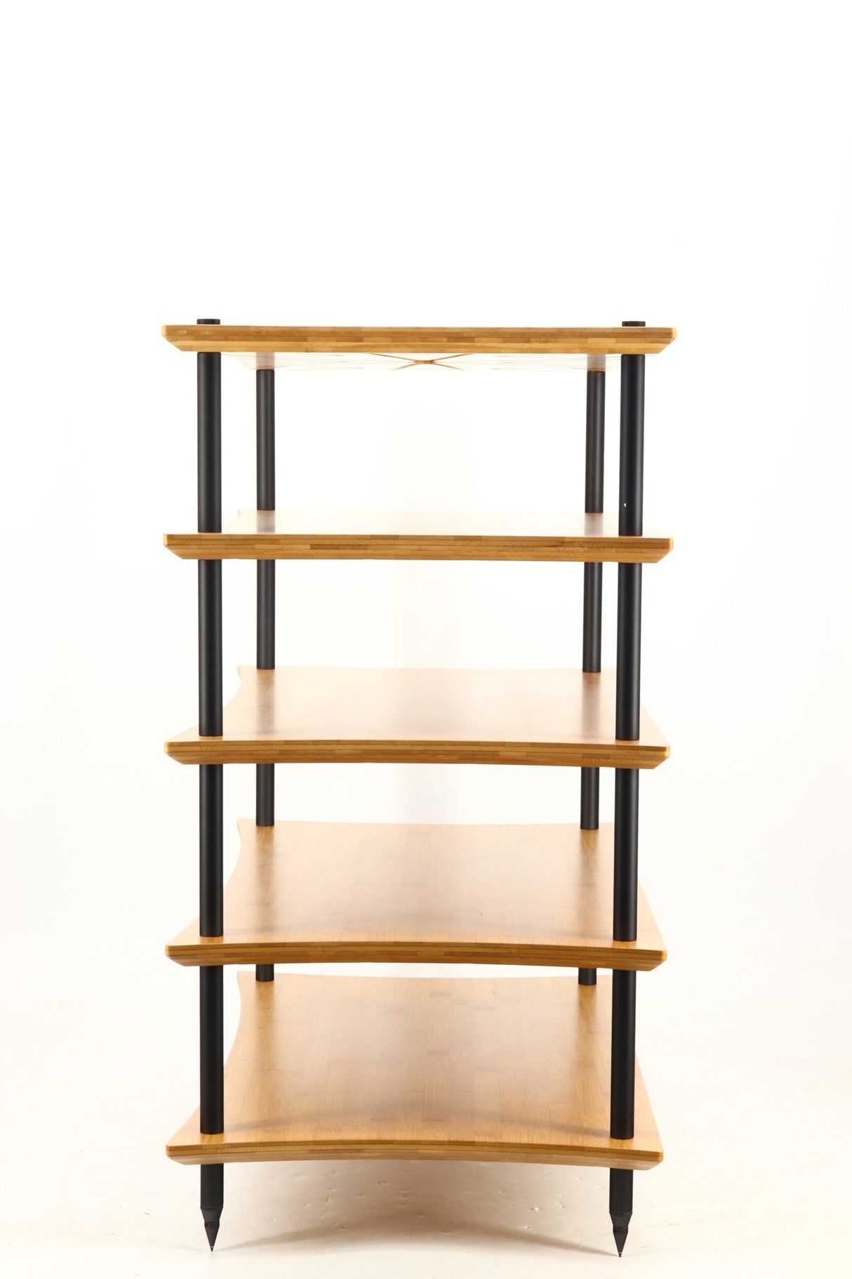 Quadraspire Q4 EVO 5 Shelf Hifi Support - Natural Bamboo / Black Legs