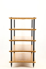 Quadraspire Q4 EVO 5 Shelf Hifi Support - Natural Bamboo / Black Legs