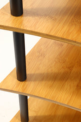 Quadraspire Q4 EVO 5 Shelf Hifi Support - Natural Bamboo / Black Legs