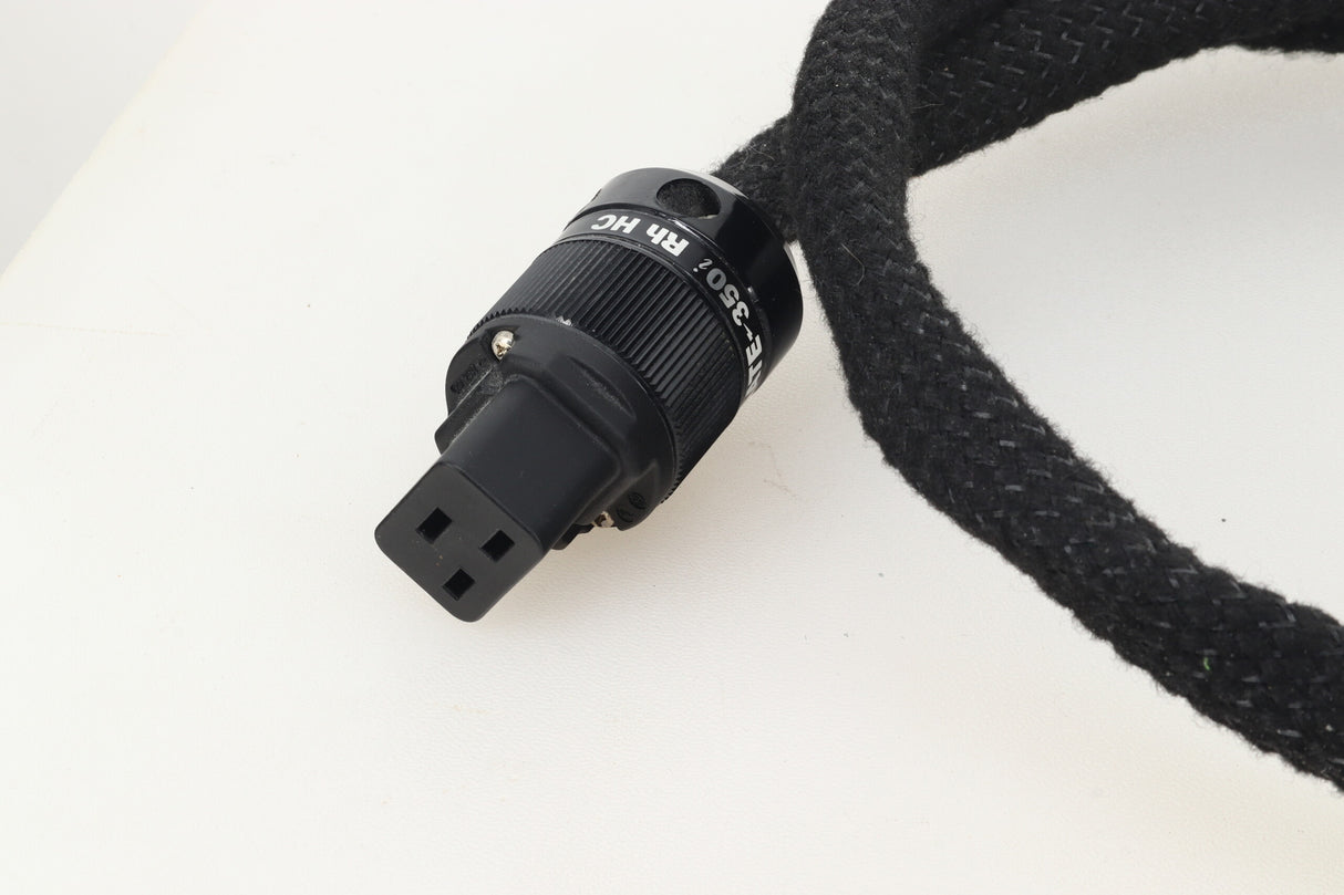 Russ Andrews EVO 500 Powerkord 1.0m / 16A Rhodium UK Plug / C19 Rhodium Wattgate Connector