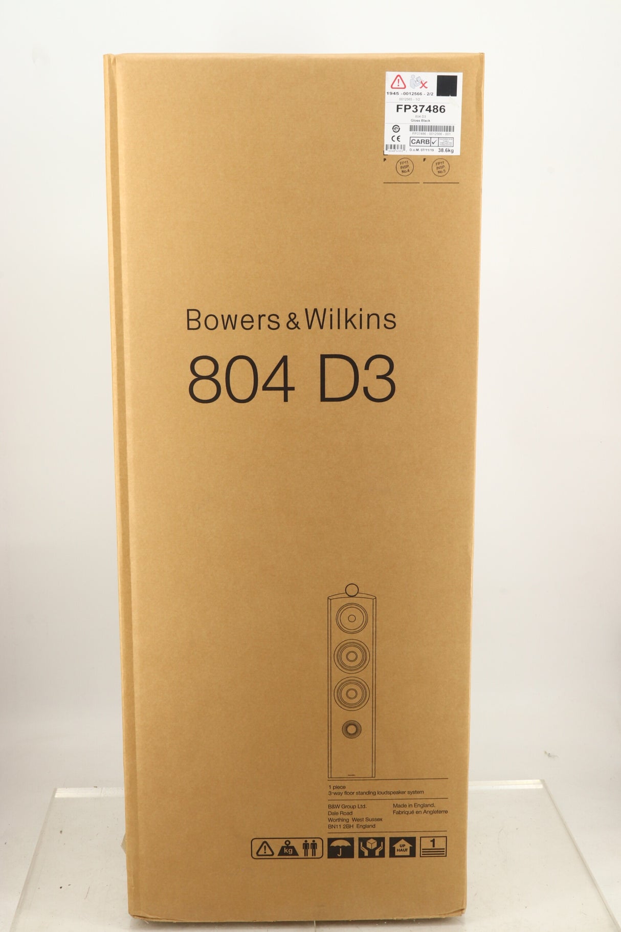 B&W 804 D3 Floorstanding Speakers - Gloss Black