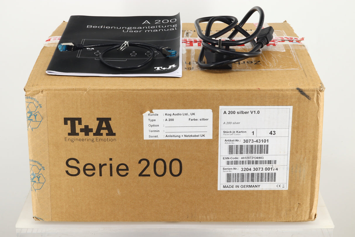 T+A A200 Power Amplifier - Silver