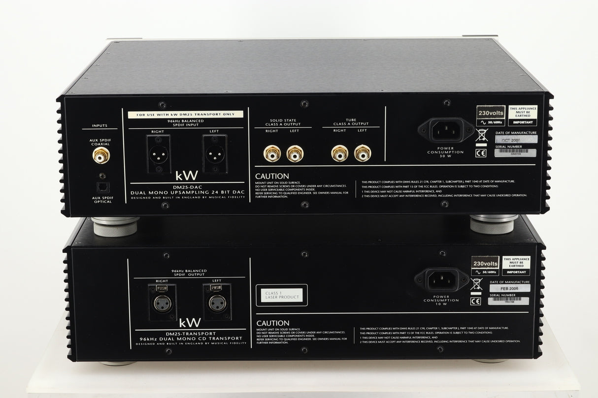Musical Fidelity kW DM25 Transport / DM25 DAC Digital Analogue Converter