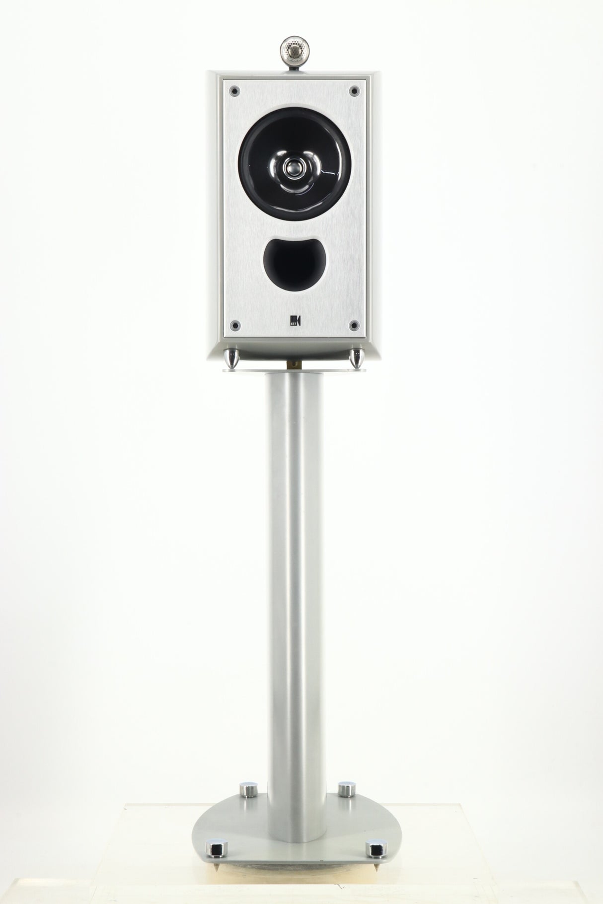 KEF XQ One Loudspeakers - Silver & Stands