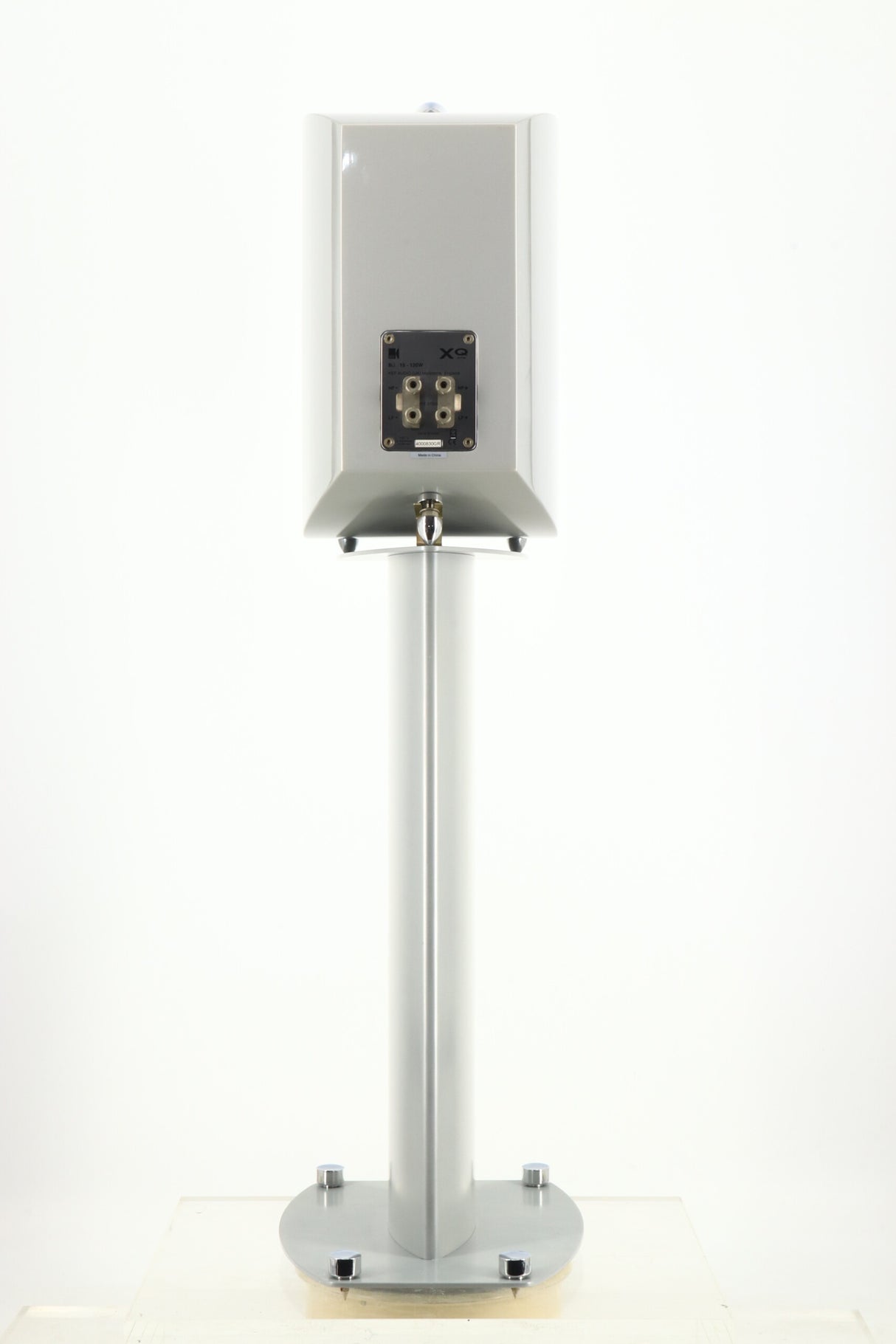 KEF XQ One Loudspeakers - Silver & Stands