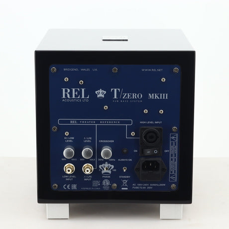 REL T-Zero MKIII Subwoofer on a white background