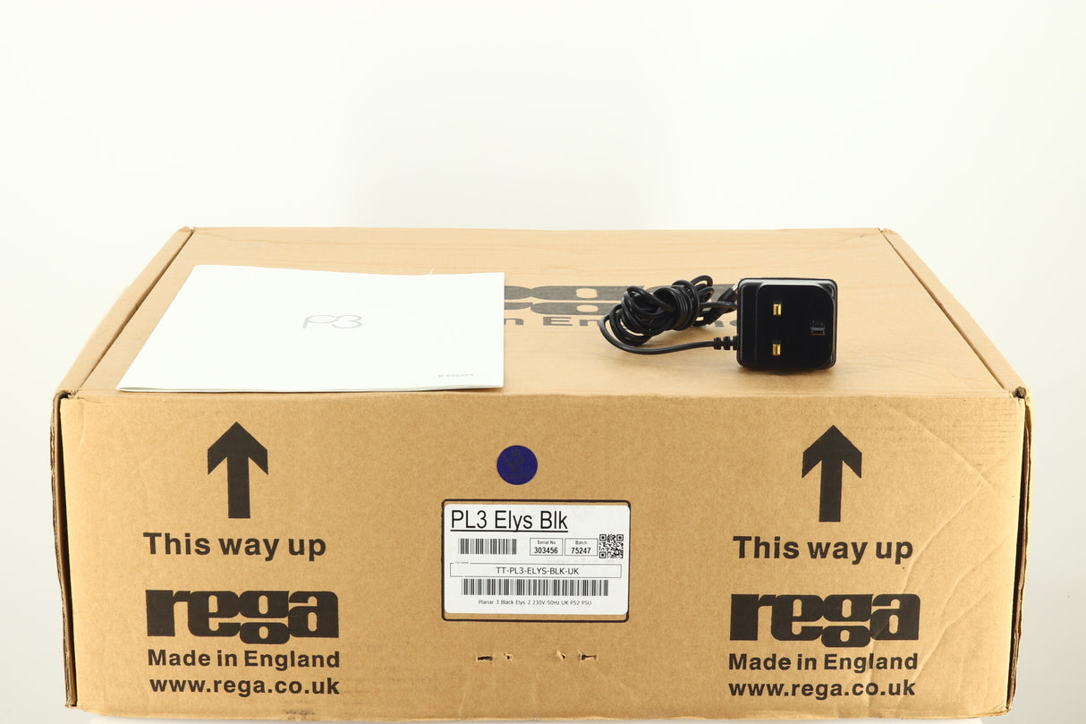 Rega Planar 3 Turntable / Elys 2 Cartridge - Black