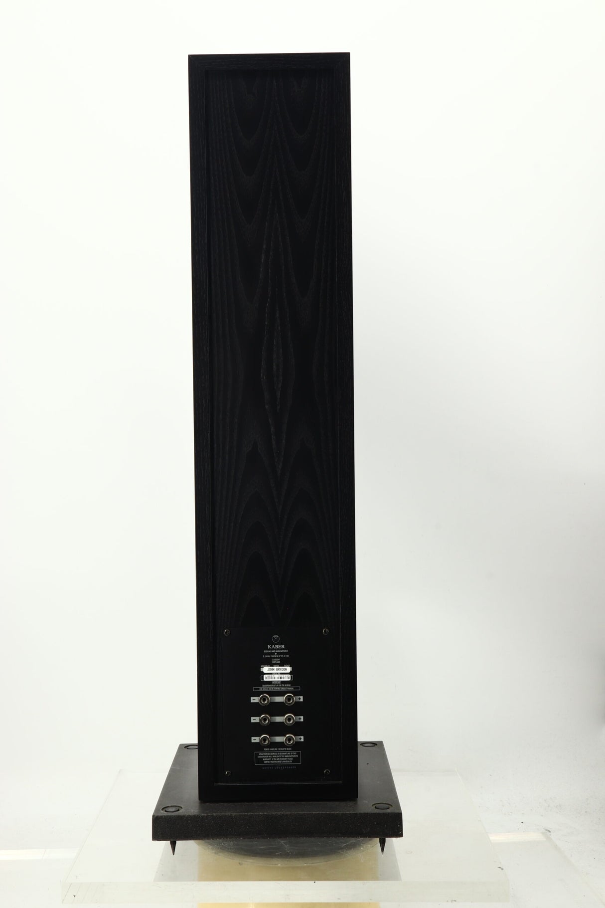 Linn Kaber Floorstanding Speakers / Ku-Stone Bases / Active Boards - Black Ash