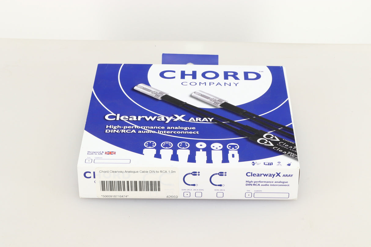Chord Company ClearwayX Aray Interconnect Cable 5-Pin DIN - 2 RCA 1.0M