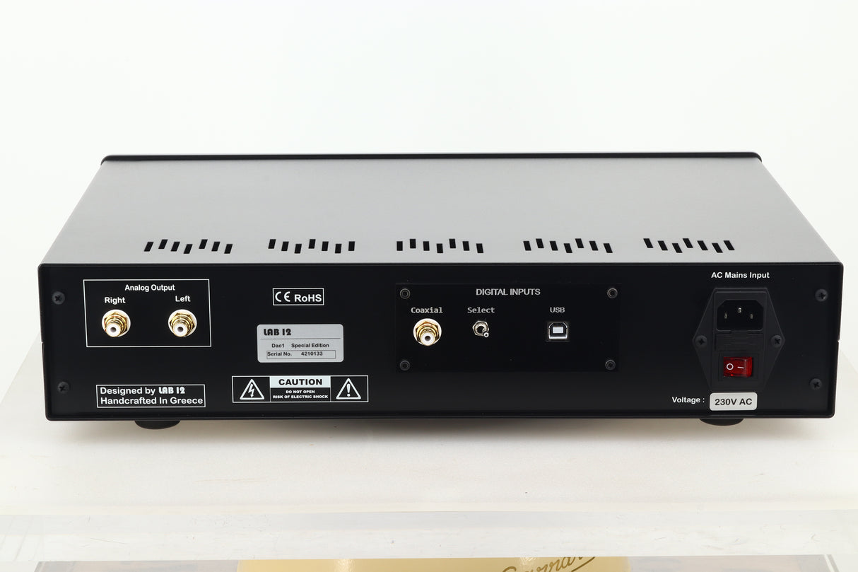 LAB 12 DAC1 SE Tube Stage Digital Analogue Converter - Black