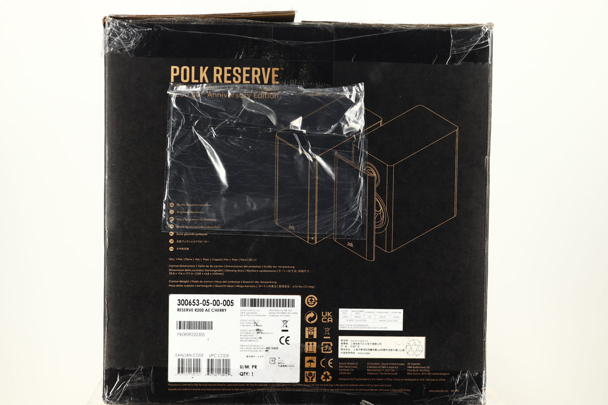 Polk Reserve R200 AE Standmount Speaker - Cherry