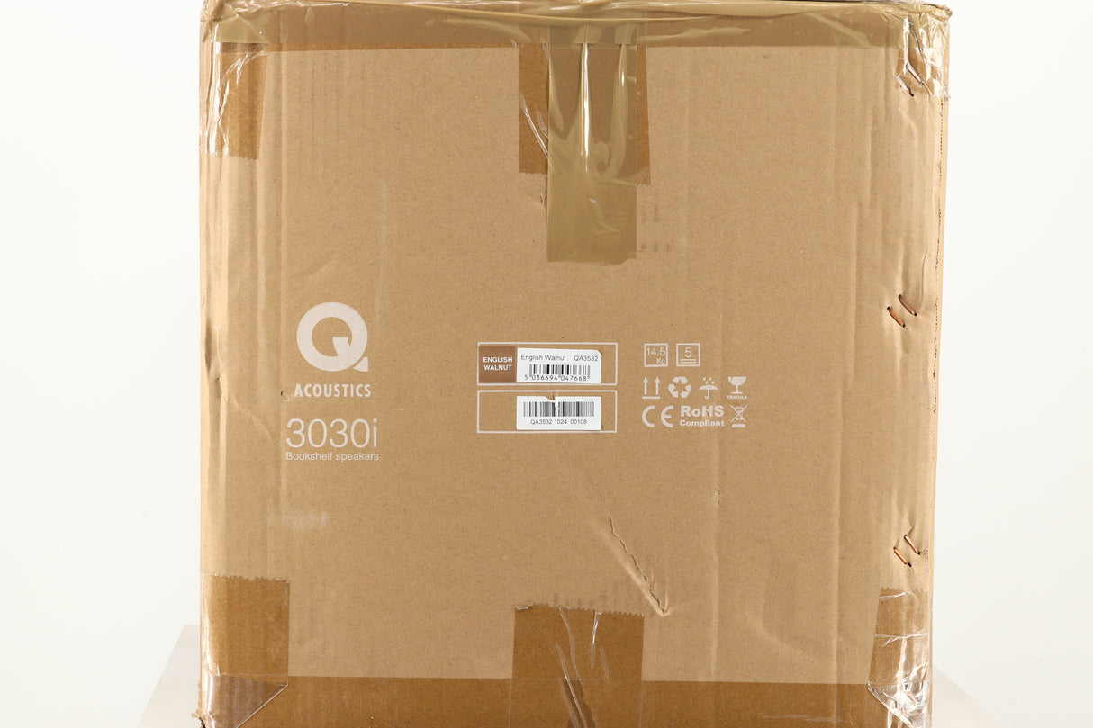 Q Acoustics 3030i Standmount Speakers - English Walnut