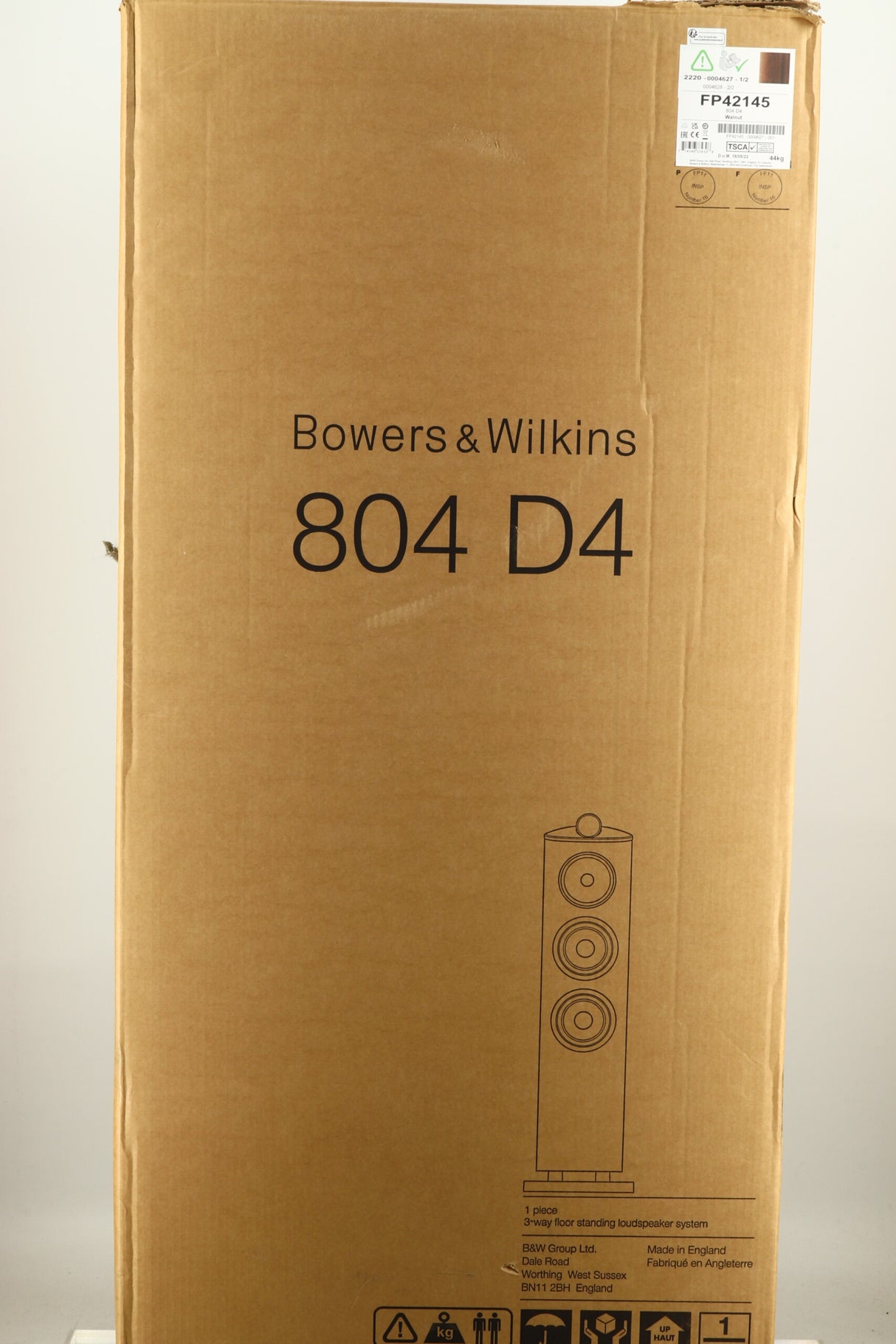 B&W 804 D4 Floorstanding Speakers - Walnut