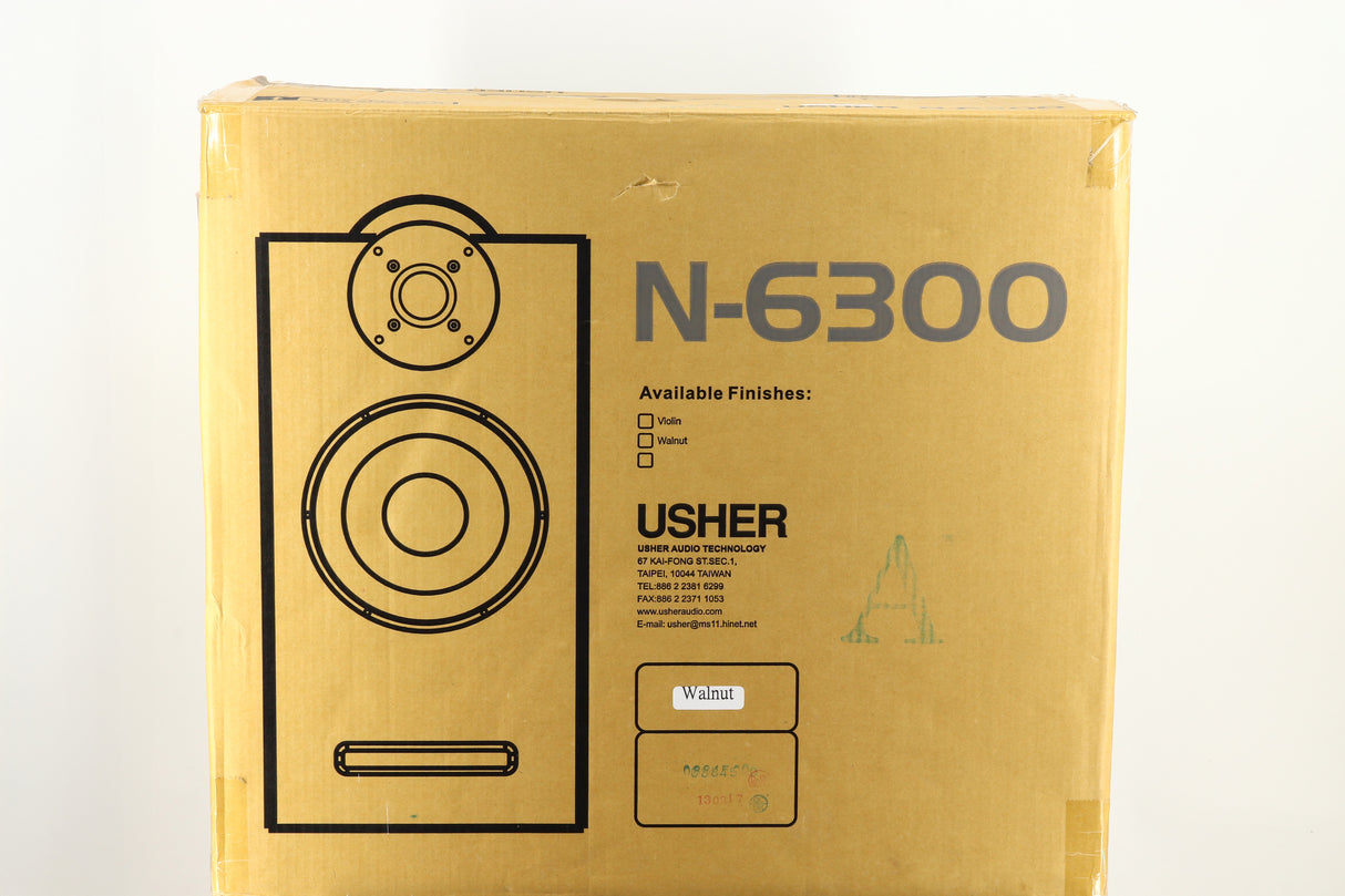 Usher N-6300 Standmount Speakers - Walnut