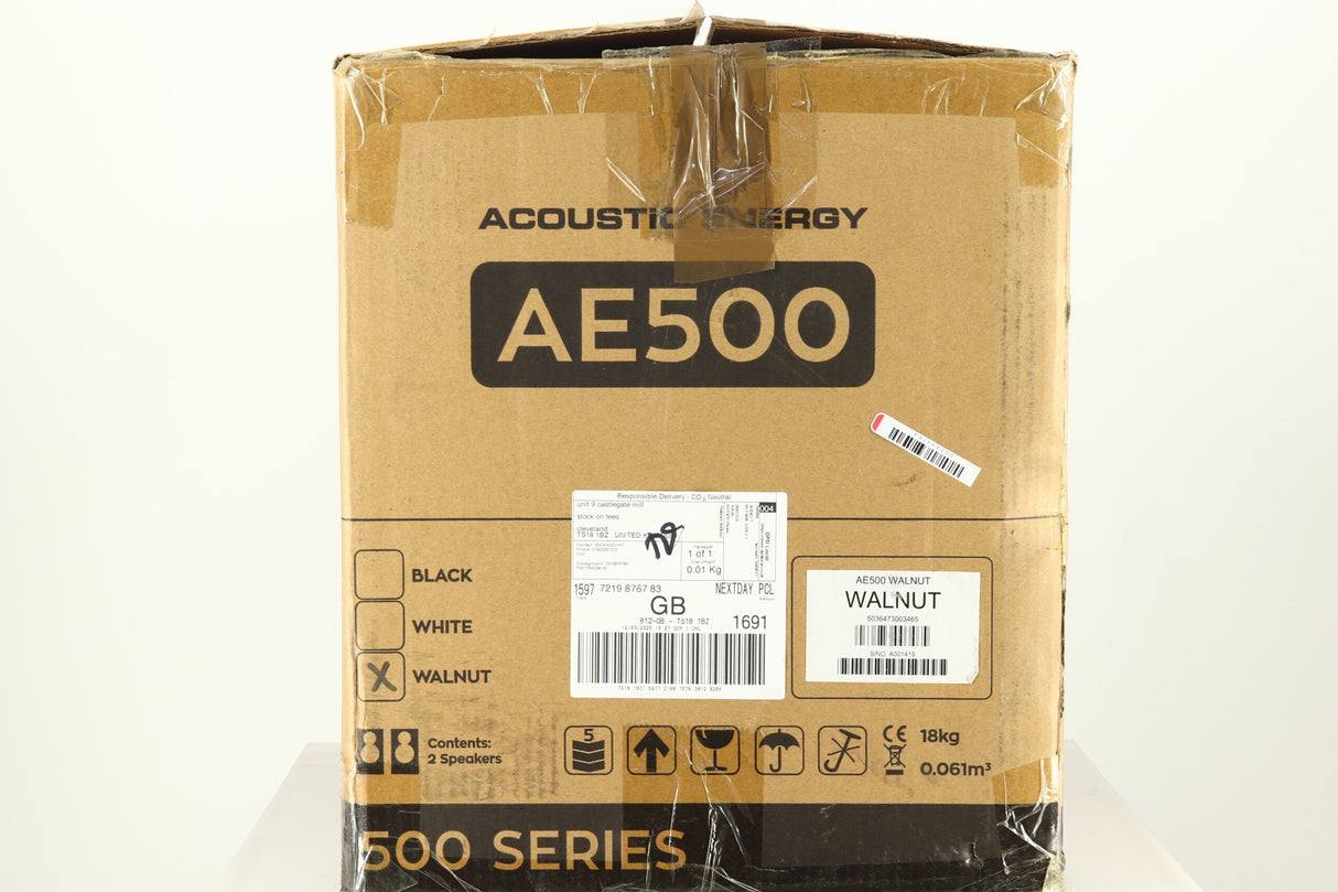 Acoustic Energy AE500 Standmount Speakers - Walnut