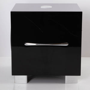 REL S/3 Subwoofer Black Gloss – Used – Right Side View Showing large scratch