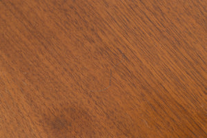Close up of a used A&R A60 Integrated Amplifier in a Teak finish showing scratches on top