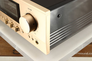 Front right corner of a used Accuphase E270 Integrated Amplifier 