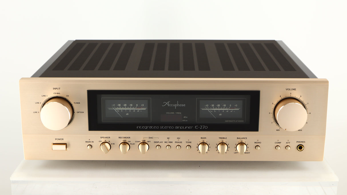 Front view of a used Accuphase E270 Integrated Amplifier 