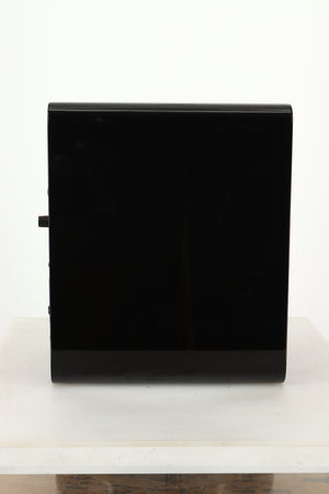 Side view of a used Acoustic Energy AE1 Active Standmount Speakers in Black Piano Lacquer finish