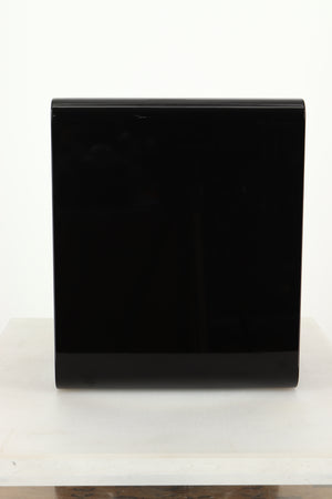 Side view of a used Acoustic Energy AE1 Active Standmount Speakers in Black Piano Lacquer finish