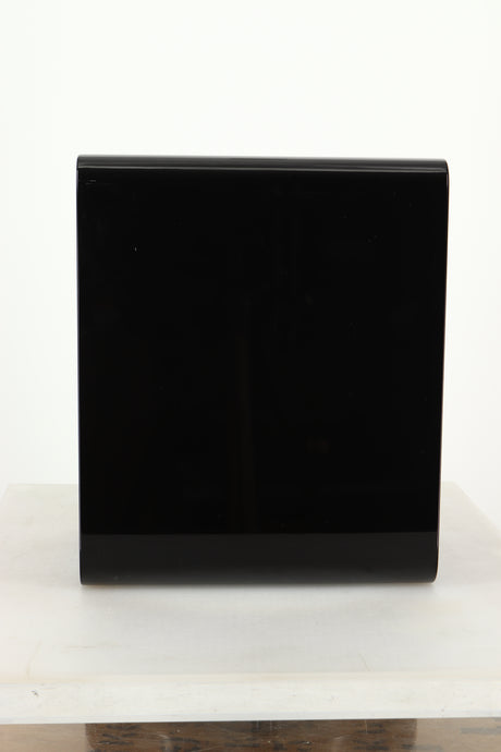 Side view of a used Acoustic Energy AE1 Active Standmount Speakers in Black Piano Lacquer finish