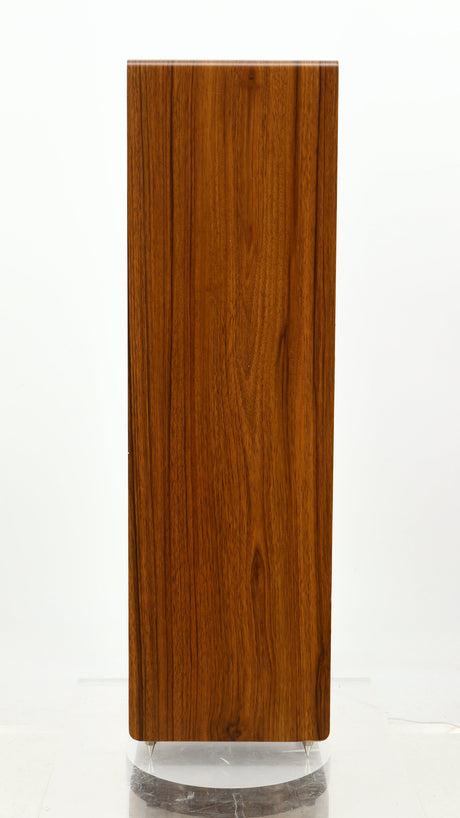 Left side view of a used Acoustic Energy AE109 Series Floorstanding Speaker in a walnut finish