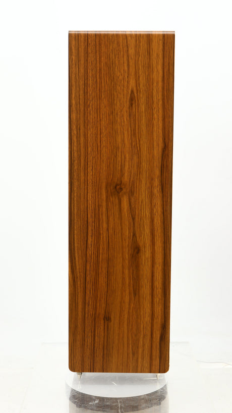 Left side view of a used Acoustic Energy AE109 Series Floorstanding Speaker in a walnut finish