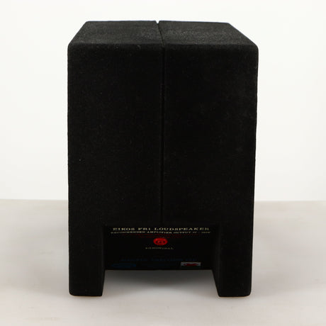 Rear view of a used Acoustic Precision Eikos FR1 Standmount Speaker in a black flock finish