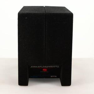 Rear view of a used Acoustic Precision Eikos FR1 Standmount Speaker in a black flock finish