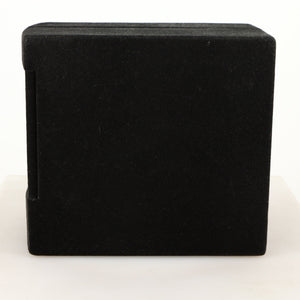 Rigth side view of a used Acoustic Precision Eikos FR1 Standmount Speaker in a black flock finish
