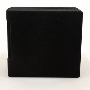 Right side view of a used Acoustic Precision Eikos FR1 Standmount Speaker in a black flock finish