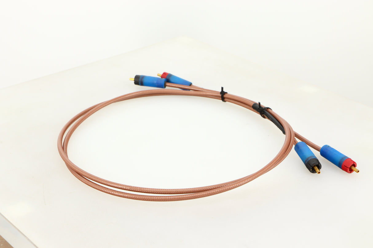Rear left angle of used Acoustic Precision Eikos Interconnect Cable 1.0m Pair