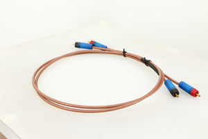 Rear left angle of used Acoustic Precision Eikos Interconnect Cable 1.0m Pair