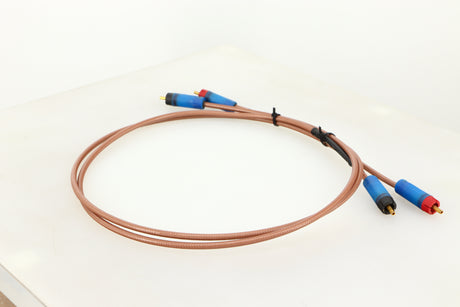 Rear left angle of used Acoustic Precision Eikos Interconnect Cable 1.0m Pair